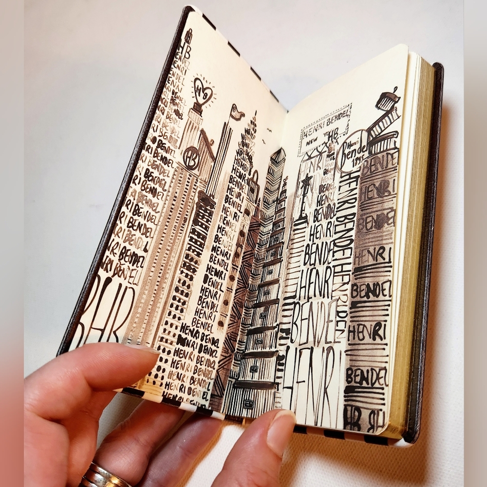 Henri bendel striped blank Journal notebook